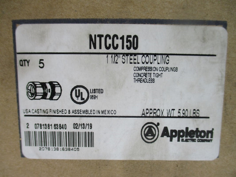 APPLETON NTCC150 1-1/2" (PKG OF 5) NSMP