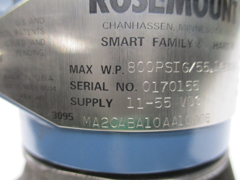 ROSEMOUNT 3095MA2CABA10AA1000B 11-55VDC 800PSI -150-+1500'F NSNP