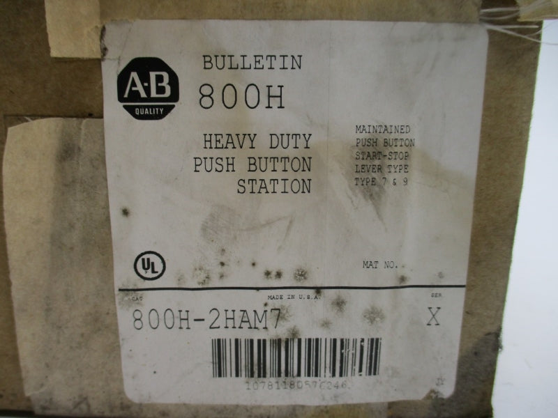 ALLEN BRADLEY 800H-2HAM7 SER. X (BR/WH) NSMP