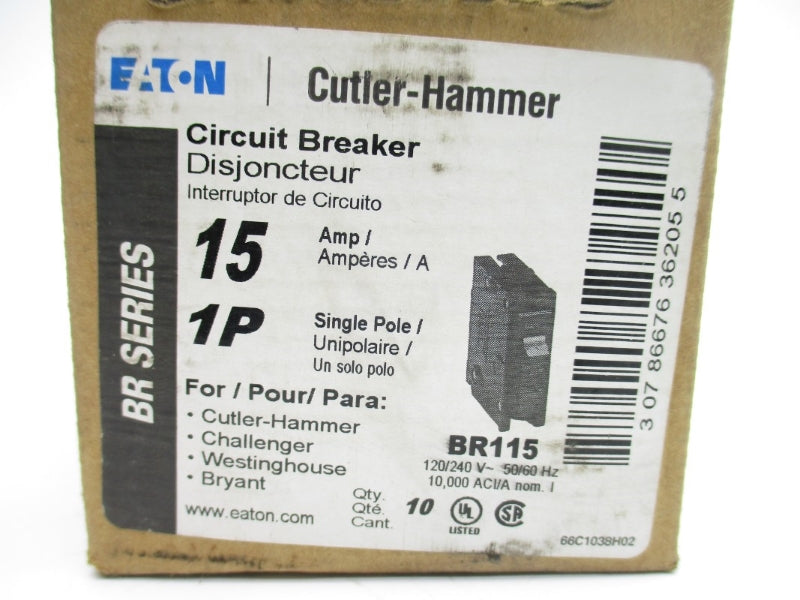 EATON BR115 120/240V 15A (PKG OF 10) NSMP