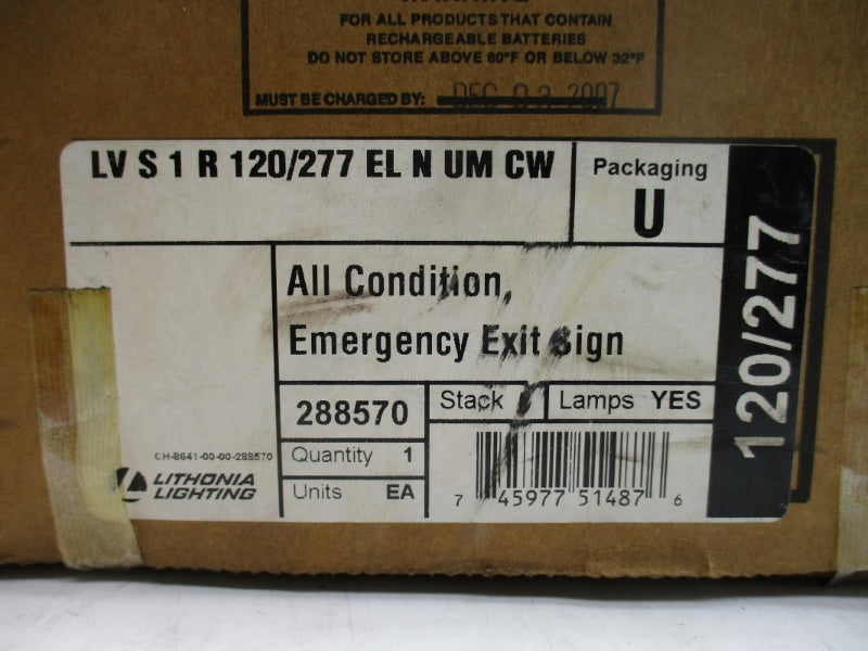 LITHONIA LIGHTING LVS1R 120/277V NSMP