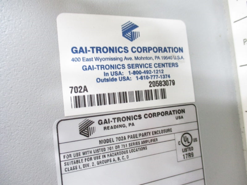 GAI-TRONICS 702A NSMP