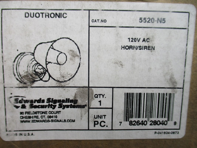 EDWARDS SIGNALING 5520-N5 120VAC NSMP
