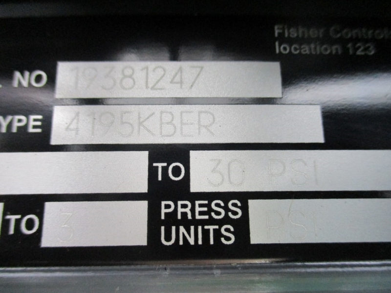 FISHER CONTROLS FS4195KB530BER 0-30PSI NSMP