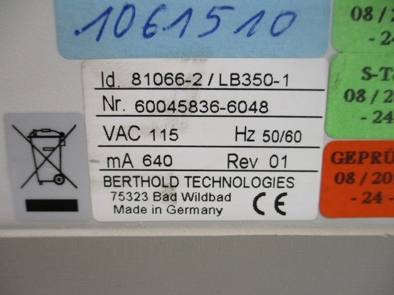 BERTHOLD TECHNOLOGIES 81066-2/LB350-1 115VAC NSNP