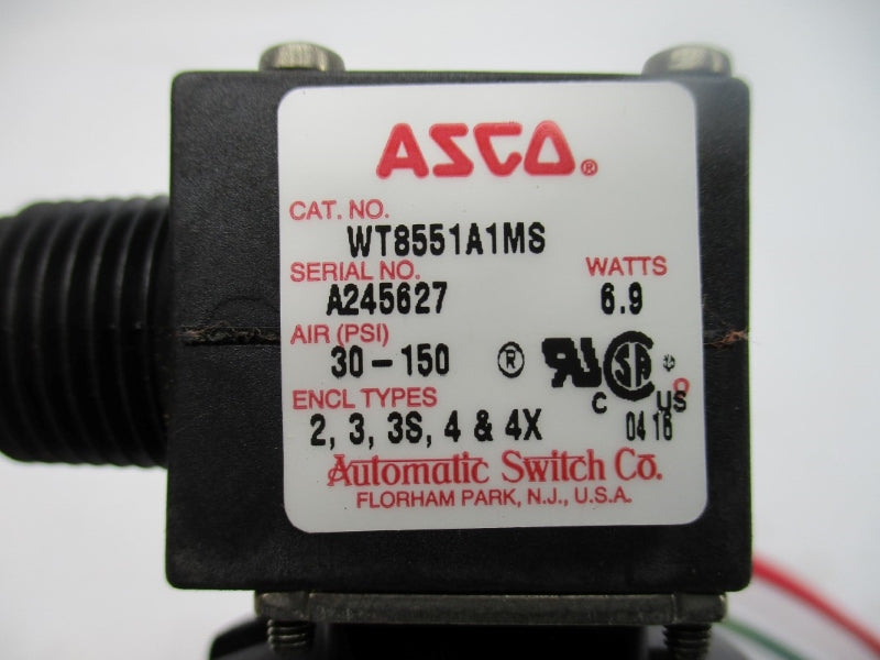 ASCO WT8551A1MS 24VDC 30-150PSI 1/4" NSMP