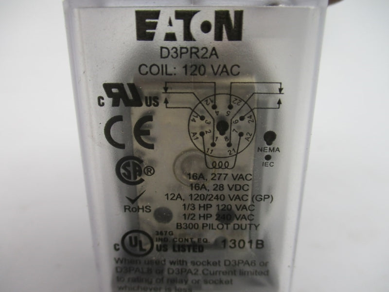 EATON D3PR2A 120VAC 16A NSMP