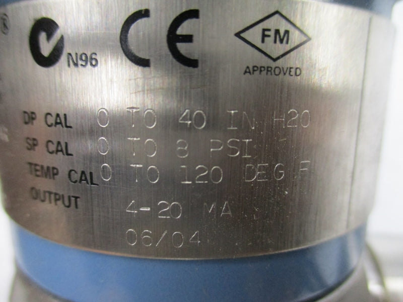 ROSEMOUNT 3095MA2CABA10AA010ABQ4 11-55VDC 800PSI 0'-120'F NSMP