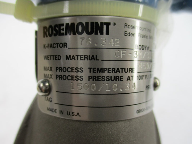 ROSEMOUNT 8800AW015SA1N1D1E5M5 30VDC 1500/10.34PSI 450'F/232'C NSMP
