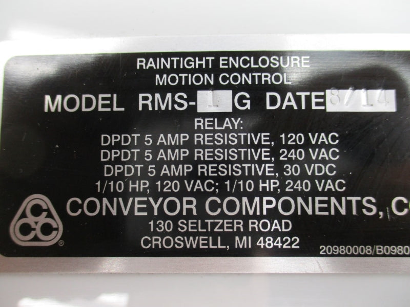 CONVEYOR COMPONENTS RMS-1G 240VAC 5A NSNP