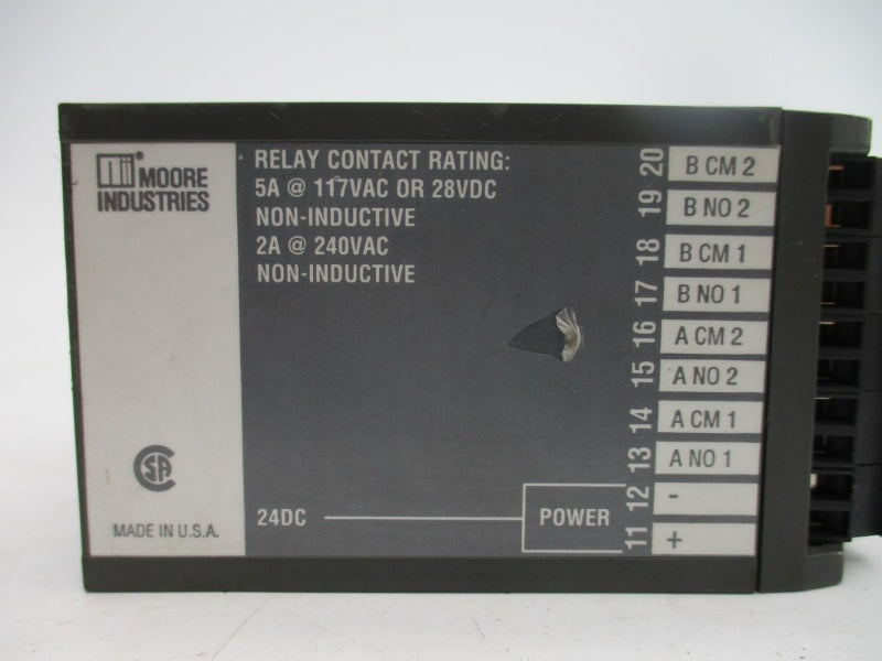 MOORE INDUSTRIES DDA/1-5V/DH1H1/24DC-AD-DPSTN0-EU[DIN] 240VAC 5A UNMP