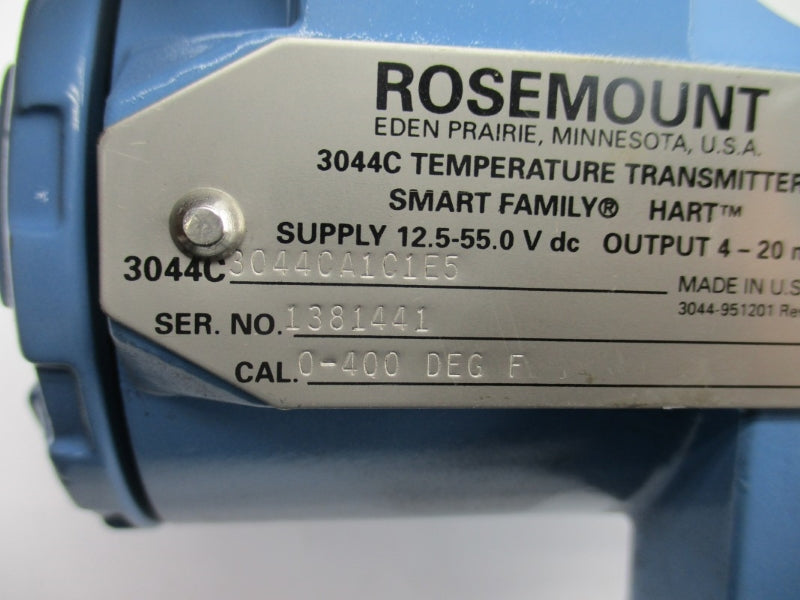ROSEMOUNT 3044CA1C1E5 12.5-55.0VDC 0'-400'F NSNP