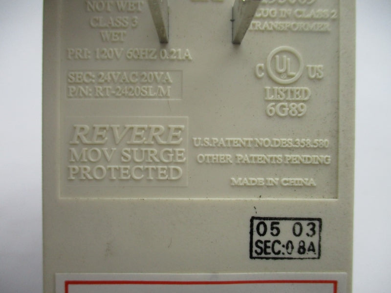 REVERE RT-2420SL/M 24VAC 0.21A NSMP