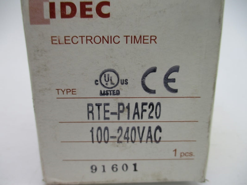 IDEC RTE-P1AF20 100-240VAC 10A 0-3M NSMP