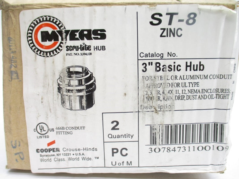 MYERS ST-8 3" (PKG OF 2) NSMP