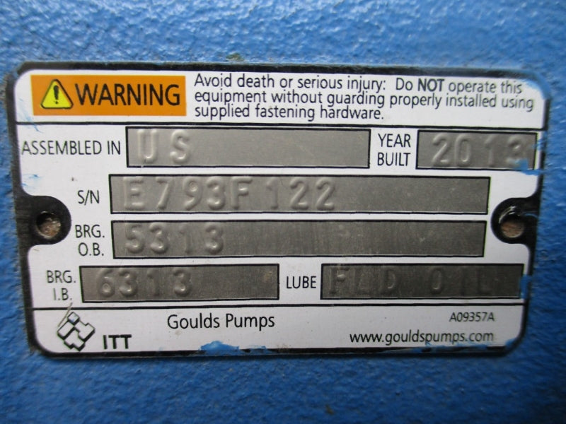 GOULDS PUMPS 3196 6X8-15 375PSI NSNP