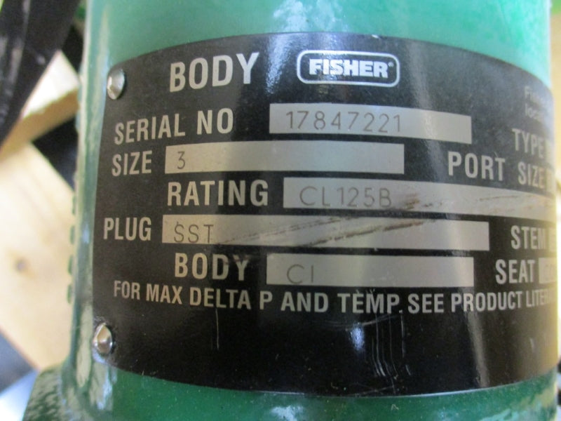 FISHER CONTROLS TYPE ET CL125B SST CI 3-7/16" NSMP