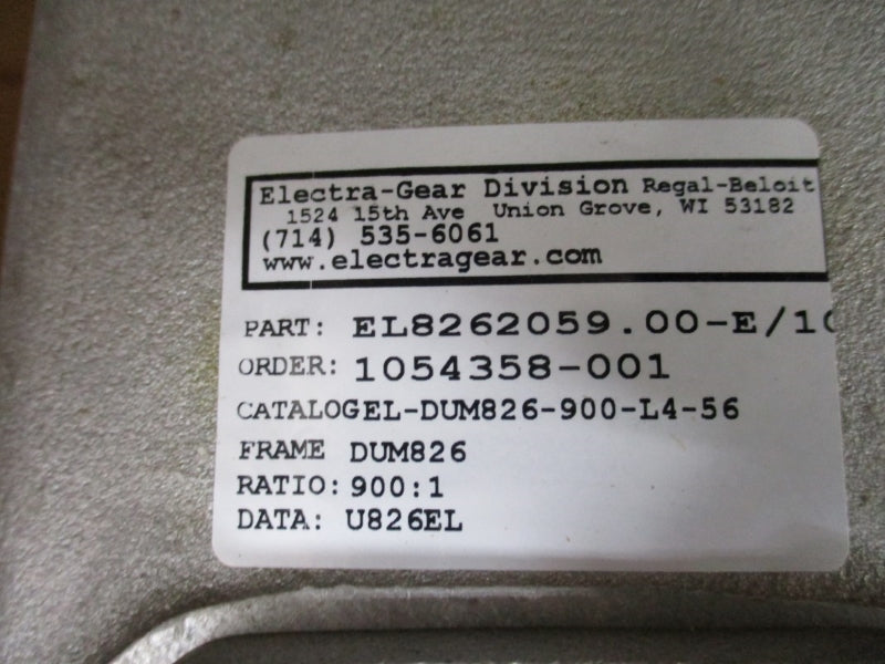 ELECTRA-GEAR EL8262059.00 EL-DUM826-900-L4-56 NSMP