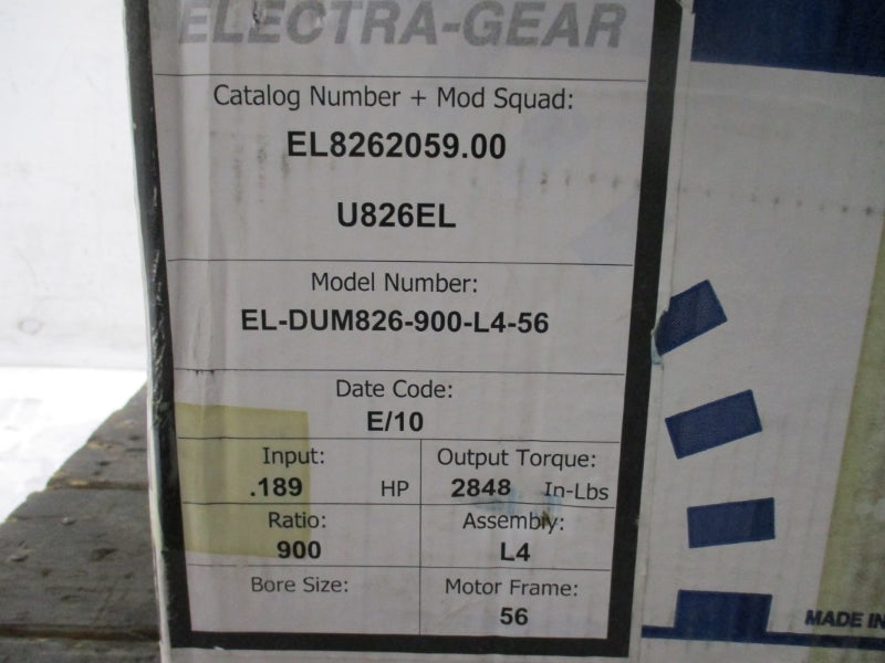 ELECTRA-GEAR EL8262059.00 EL-DUM826-900-L4-56 NSMP
