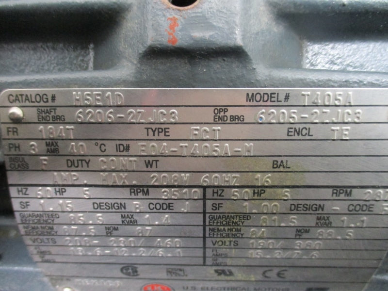 ANSIMAG K326-0A W/ US MOTORS M5E1D 208-230/460V 13.6-12.2/6.1A 4.625" NSNP