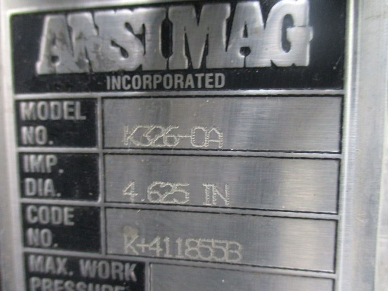 ANSIMAG K326-0A W/ US MOTORS M5E1D 208-230/460V 13.6-12.2/6.1A 4.625" NSNP