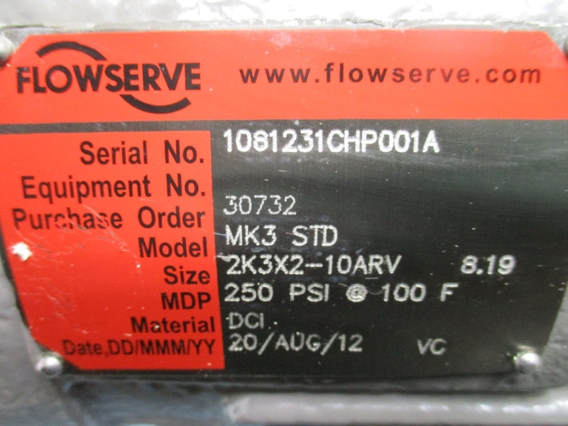 FLOWSERVE MK3STD 2K3X2-10ARV 250PSI 100'F NSNP
