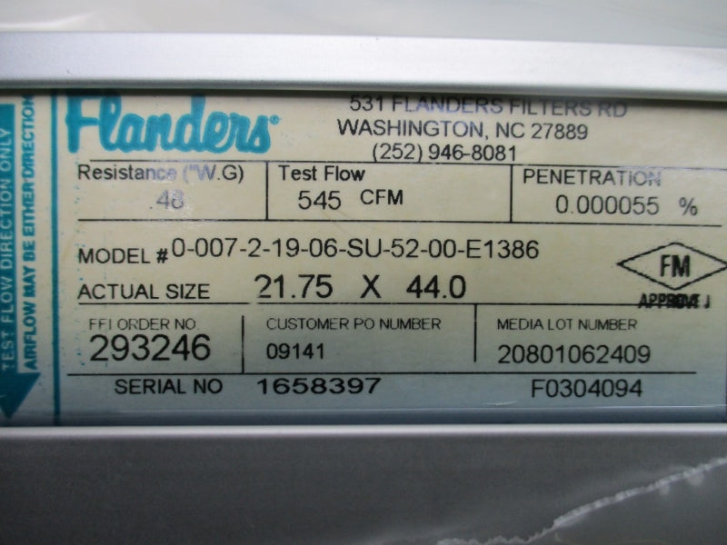 FLANDERS 0-007-2-19-06-SU-52-00-E1386 21.75X44.0 NSMP