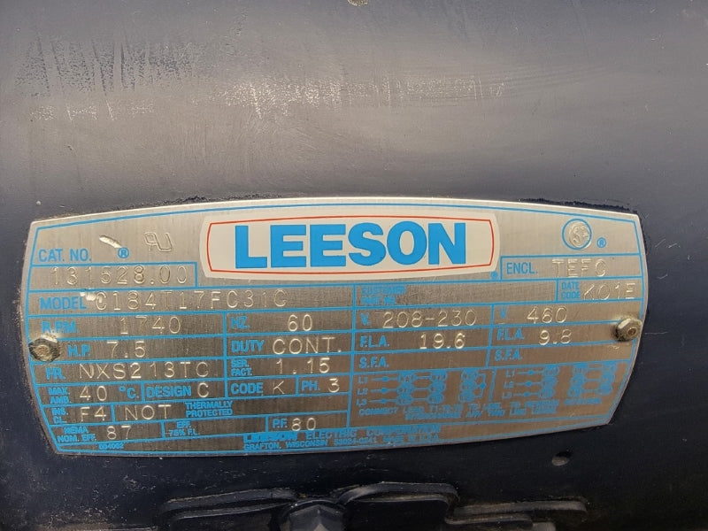 LEESON 131528.00 C184T17FC31C 208-230/460V 19.6/9.8A NSNP