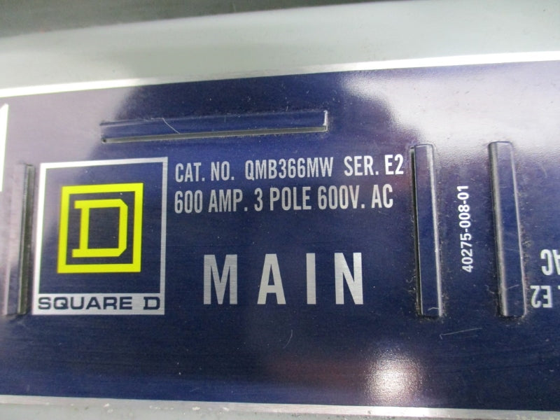 SQUARE D QMB366MW SER. E2 600VAC 600A NSNP