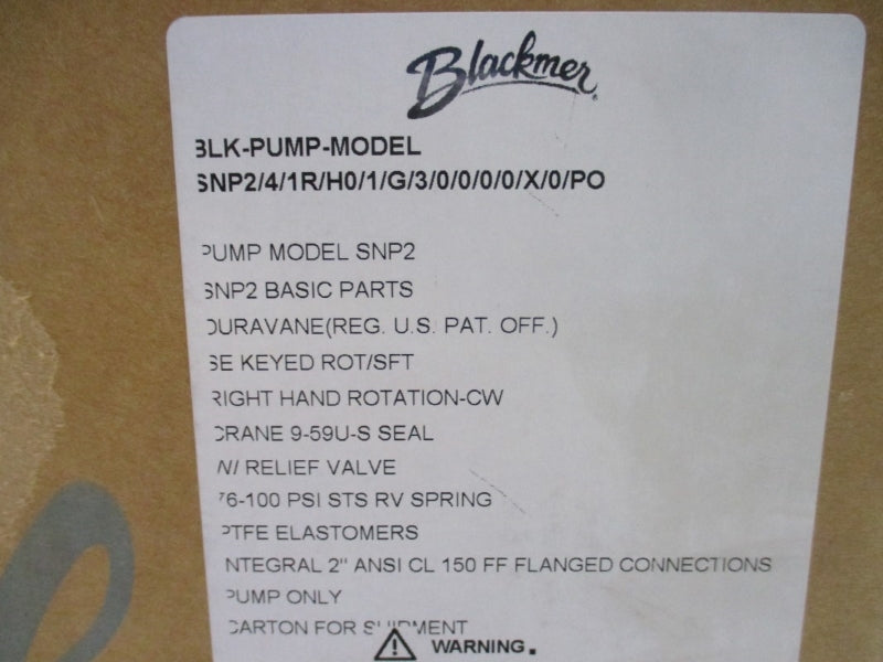 BLACKMER SNP2/4/1R/H0/1/G/3/0/0/0/0/X/0/PO NSMP