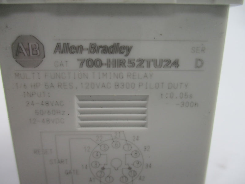 ALLEN BRADLEY 700-HR52TU24 SER. D 24-48VAC 5A 0.05S-300H NSNP