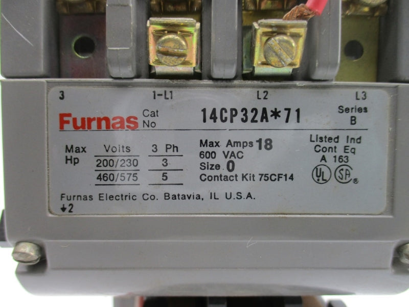 FURNAS 14CP32A*71 SER. B 600VAC 18A UNMP