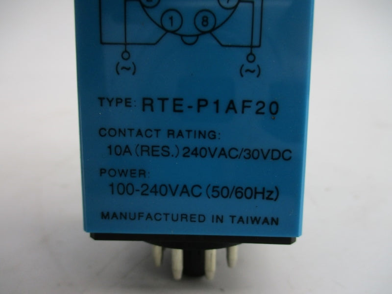 IDEC RTE-P1AF20 100-240VAC 10A 0-1M NSNP