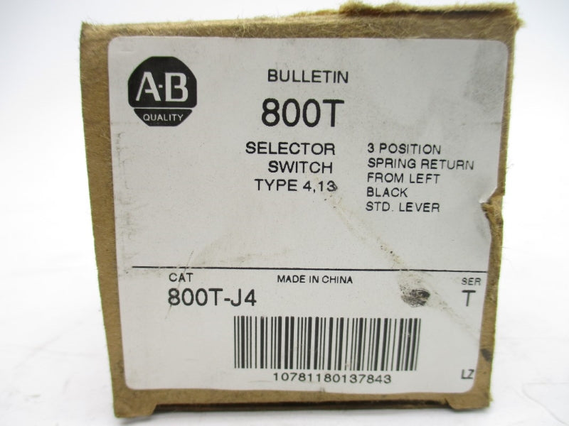 ALLEN BRADLEY 800T-J4 SER. T (BR/WH) (AS PICTURED) NSMP