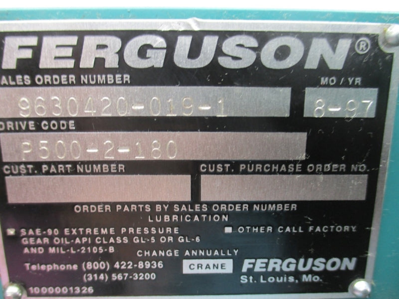 FERGUSON 9630420-019-1 P500-2-180 NSNP