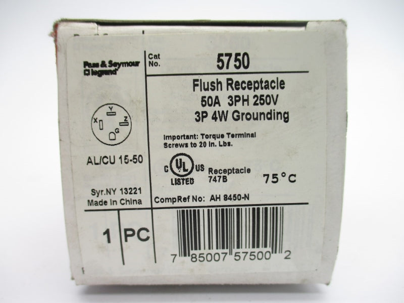 PASS & SEYMOUR 5750 250V 50A NSMP