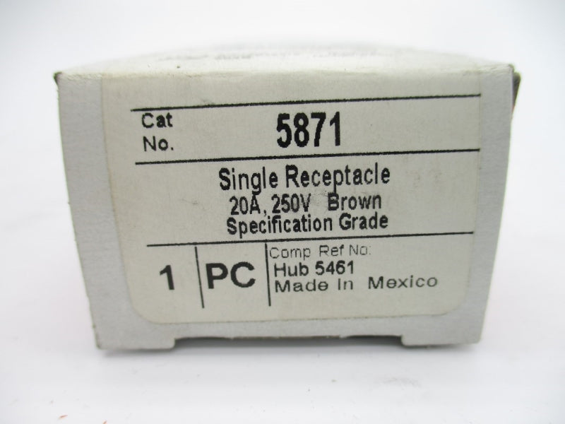 PASS & SEYMOUR 5871 250V 20A (BROWN) NSMP