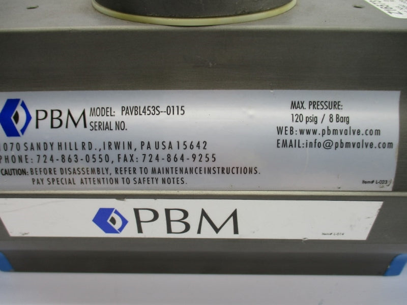 PBM PAVBL453S--0115 120PSI NSNP