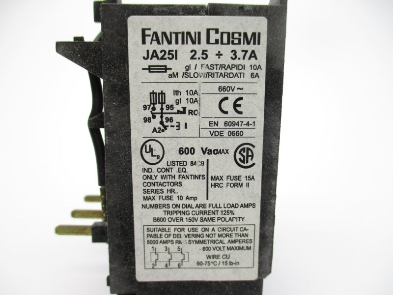 FANTINI COSMI JA25I 600VAC 2.5-3.7A NSMP