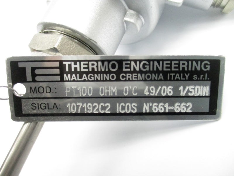 THERMO ENGINEERING PT100 OHM O'C 49/06 1/5DIN NSNP