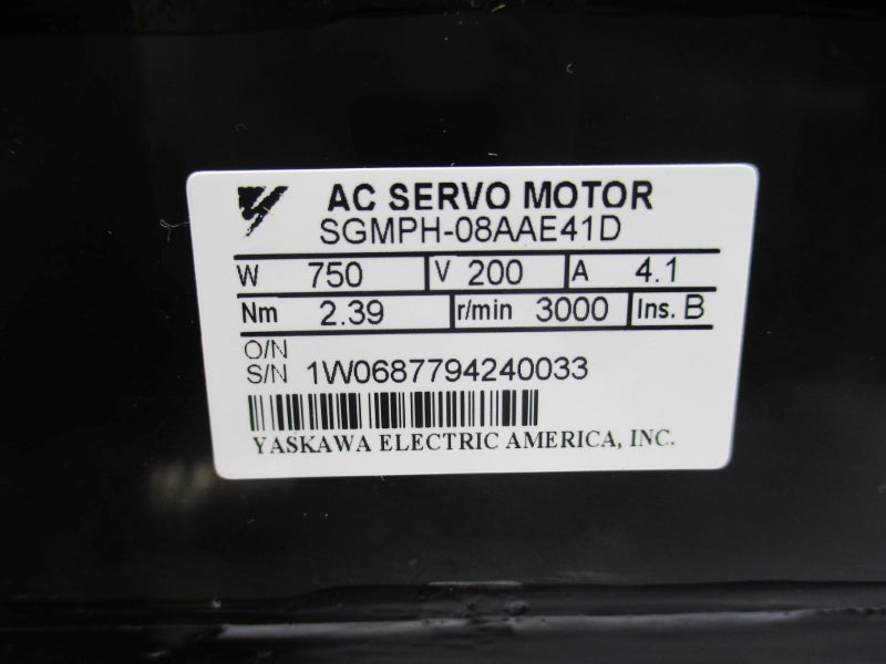 YASKAWA ELECTRIC SGMPH-08AAE41D 200V 4.1A NSNP