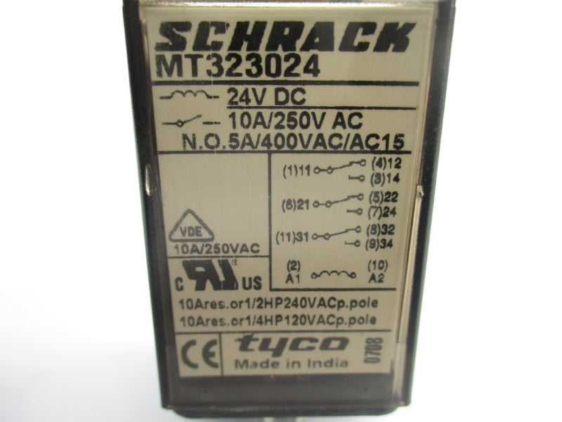 SCHRACK MT323024 RELAY 24VDC 10A NSNP