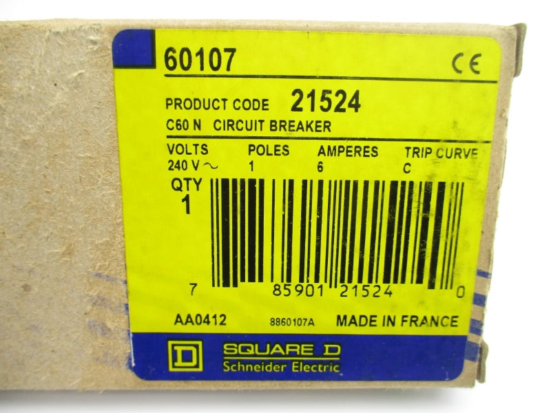 SQUARE D 60107 240VAC 6A NSMP