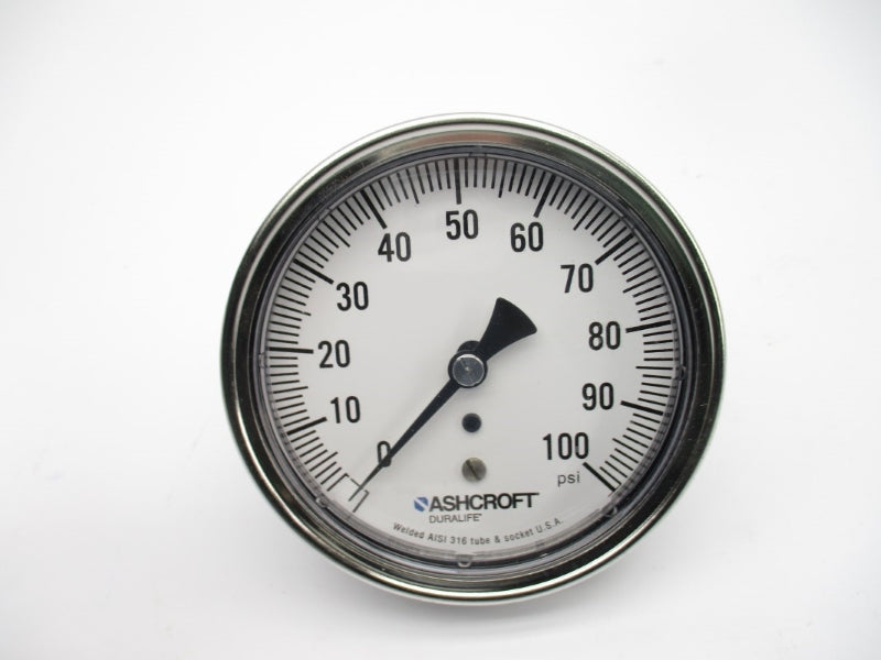 ASHCROFT 35-1009-SW-02B-100# 0-100PSI 3-1/2" NSMP