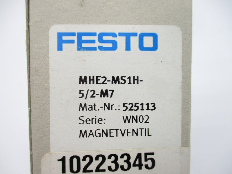 FESTO MHE2-MS1H-5/2-M7 525113 21.6-26.4VDC NSMP