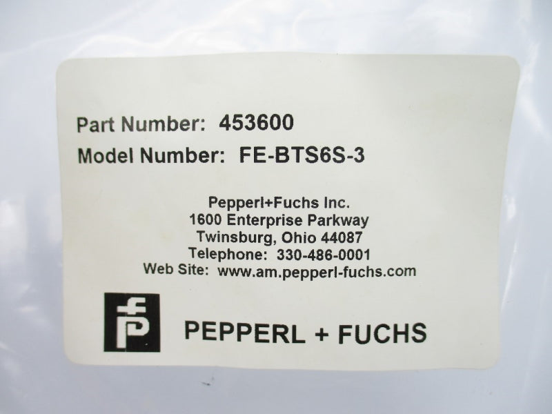 PEPPERL+FUCHS FE-BTS6S-3 453600 NSMP