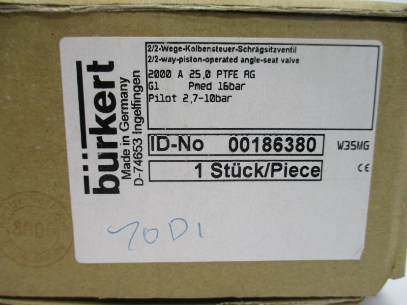 BURKERT 2000A25,0PTFERG 00186380 NSMP