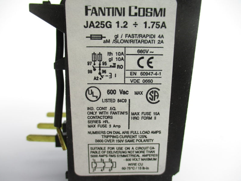 FANTINI COSMI JA25G 600VAC 1.2-1.75A NSMP