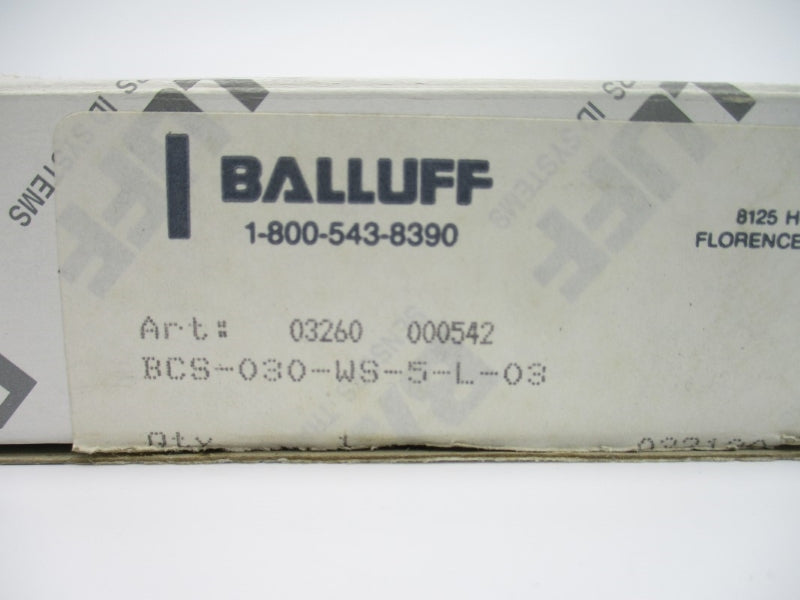 BALLUFF BCS-030-WS-5-L-03 03260 000542 90-250VAC NSMP