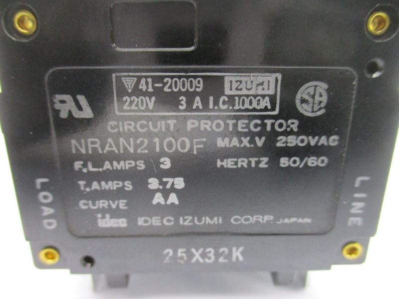 IDEC NRAN2100F3AAA 250VAC 3A NSMP